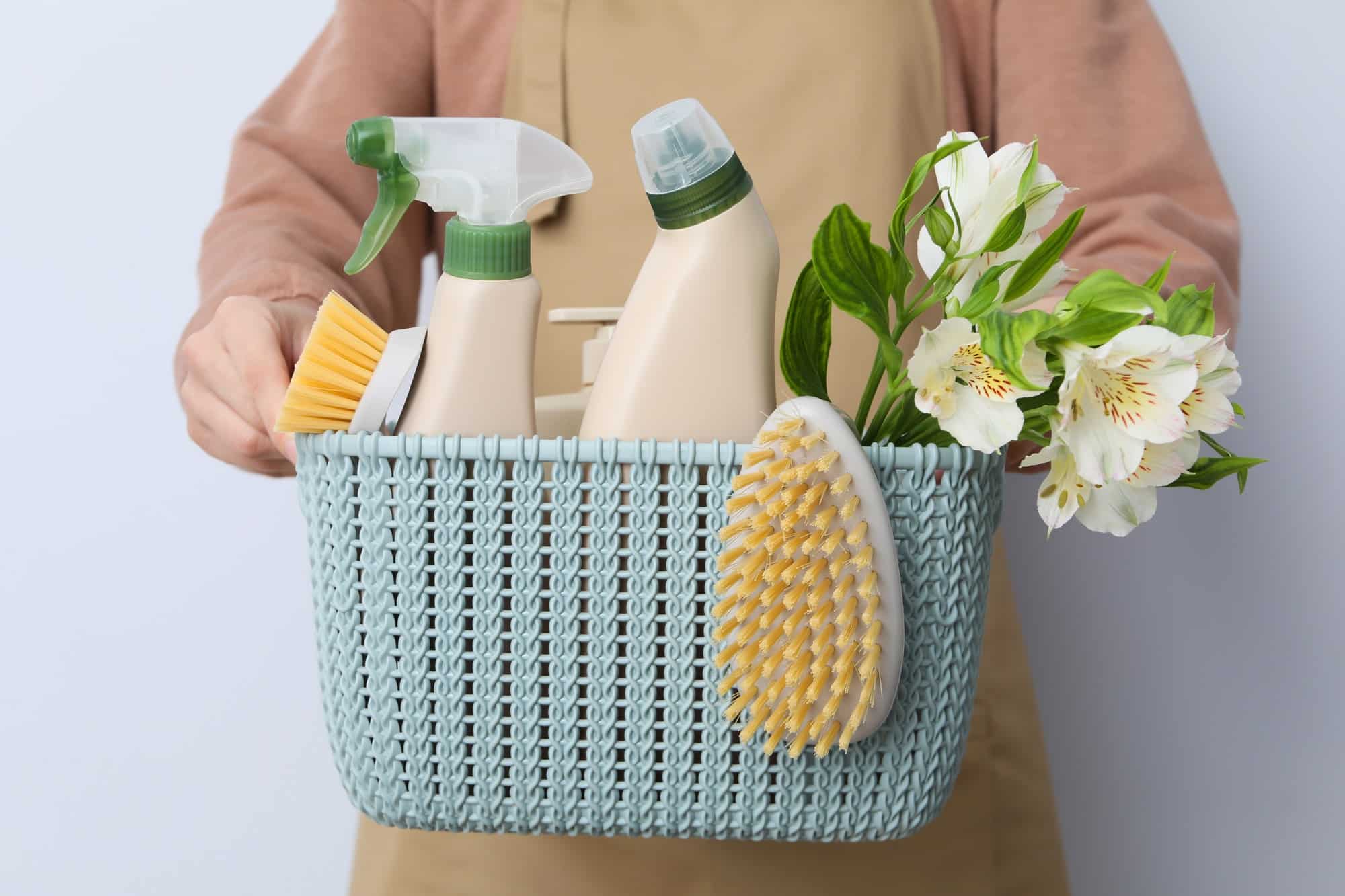 Concept of spring cleaning and house cleaning